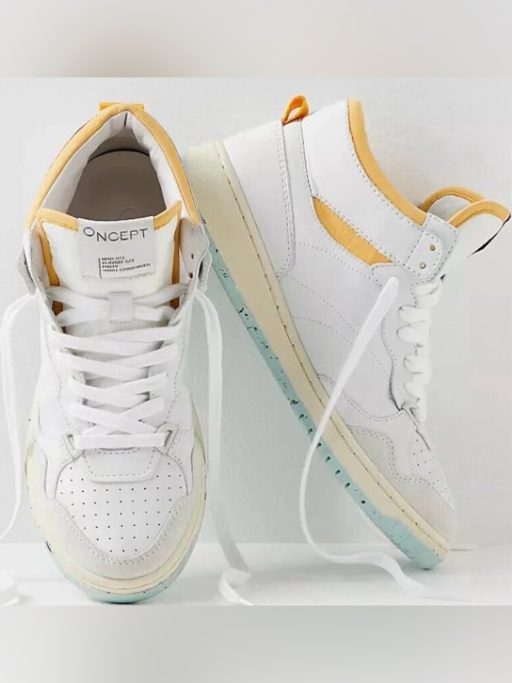 ONCEPT Philly Mid-Top Sneakers White Cloud Multi Leather Suede